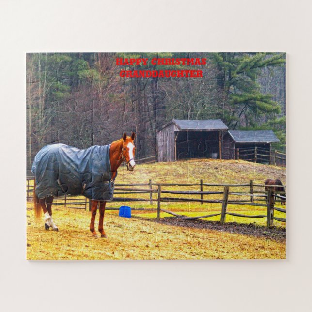 Puzzle Christmas Granddaughter. (Horizontal)