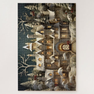 Puzzle Christmas Snowy Manor Storybook Wonderland
