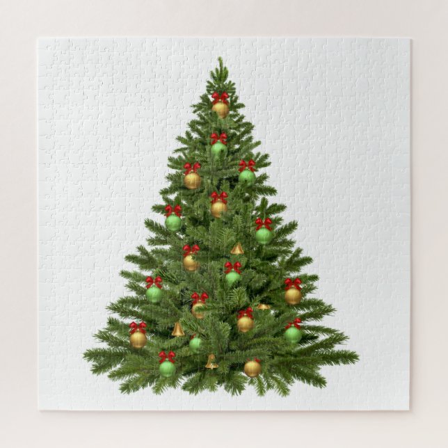 Puzzle Christmas Tree Holidays Christmas Bauble (Vertical)