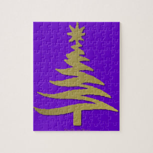 Puzzle Christmas Tree Stencil