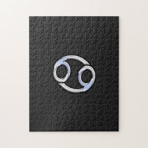 Puzzle Chrome comme cancer Zodiac Connexion Noir