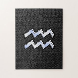 Puzzle Chrome moderne comme Aquarius Zodiac Connexion Sna