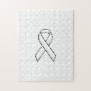 Puzzle Chrome White Ribbon Sensibilisation sur Checkers I