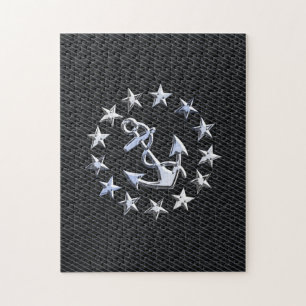 Puzzle Chrome Yacht drapeau naval sur l'automobile Grille