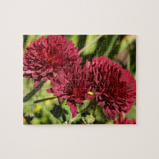 Puzzle Chrysanthèmes bordeaux (Horizontal)