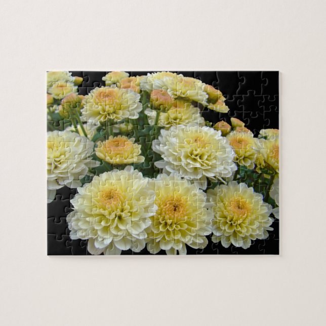Puzzle Chrysanthèmes citron meringue (Horizontal)