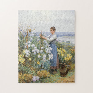 Puzzle Chrysanthèmes   Daniel Ridgway Knight