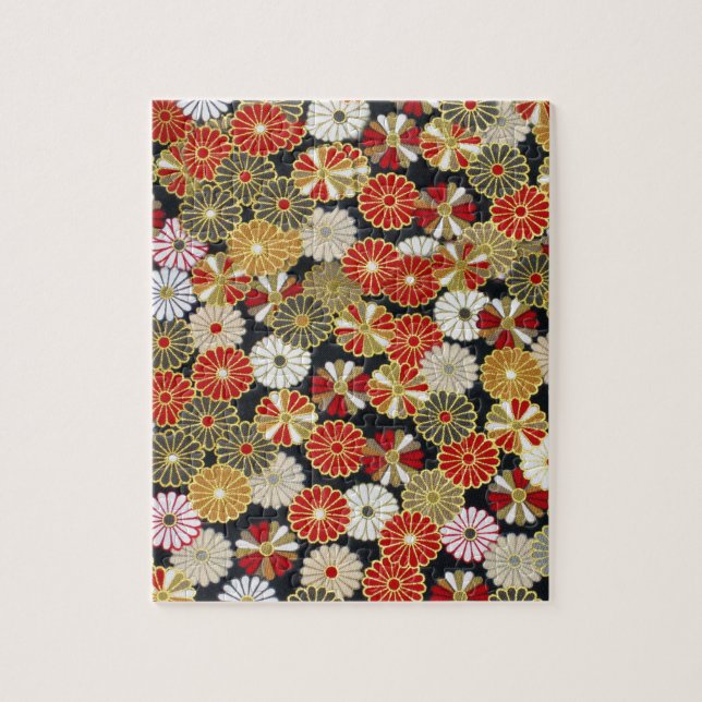 Puzzle Chrysanthèmes en or (Vertical)