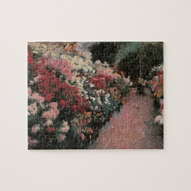 Puzzle Chrysanthèmes par Dennis Bunker Miller, Beaux-arts (Horizontal)