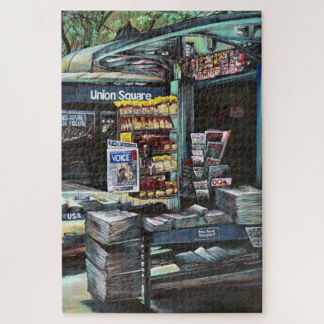 Puzzle Chrysocolia Morning, Carré de l'Union, NYC Jigsaw  (Vertical)