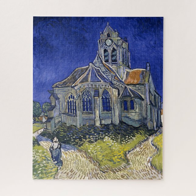 Puzzle Church in Auvers by Van Gogh Painting Art (Vertical)