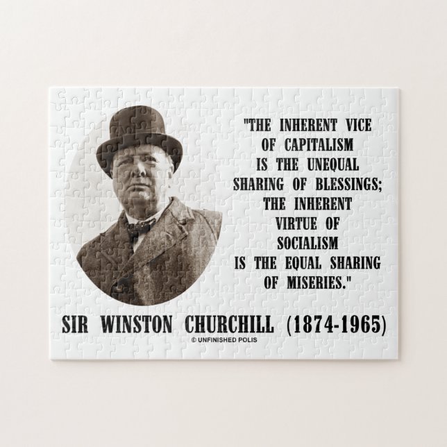 Puzzle Churchill Inherent Vice Of Capitalism Virtue Quote (Horizontal)