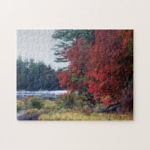 Puzzle Chute Foliage Pond Peinture Nature Art