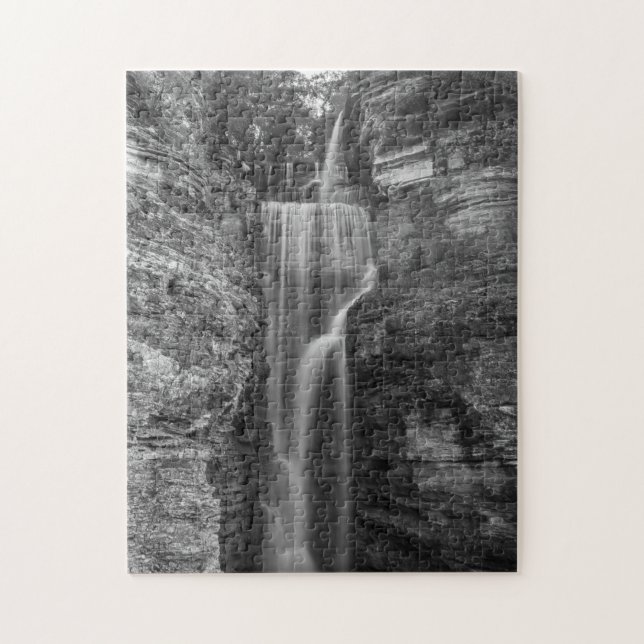 Puzzle Chutes Indiennes de Cliff en nuances de gris (Vertical)