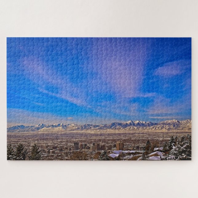 Puzzle Ciel au-dessus de Salt Lake City, Utah - 20x30 - 1 (Horizontal)