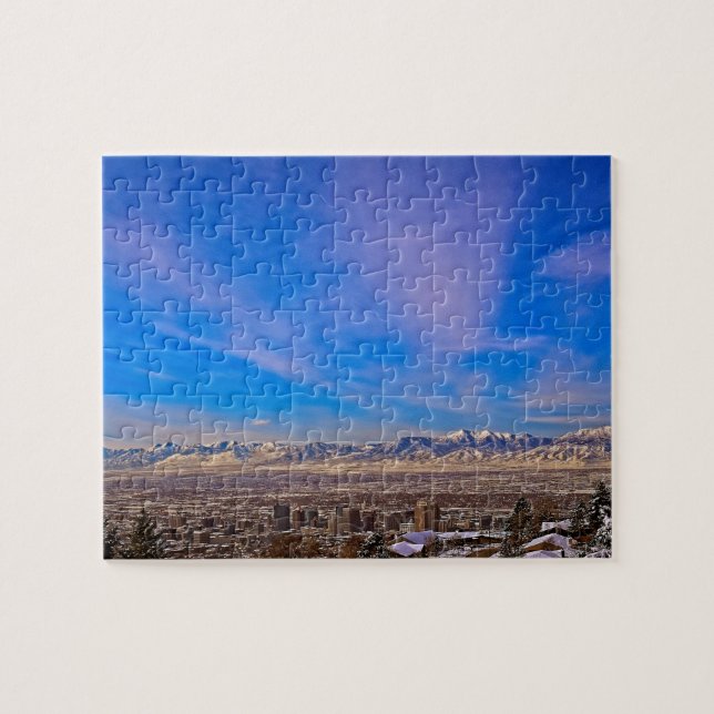 Puzzle Ciel au-dessus de Salt Lake City, Utah - 8x10 - 11 (Horizontal)