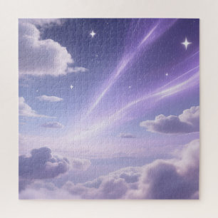 Puzzle Ciel Auroral Nuageux Étoilé Rêveur Violet