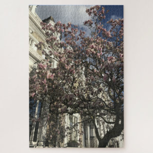 Puzzle Ciel bleu et fleurs de cerisiers, Chelsea, Londres