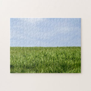 Puzzle Ciel Bleu Et Herbe Verte (Jour des terres Tous Les