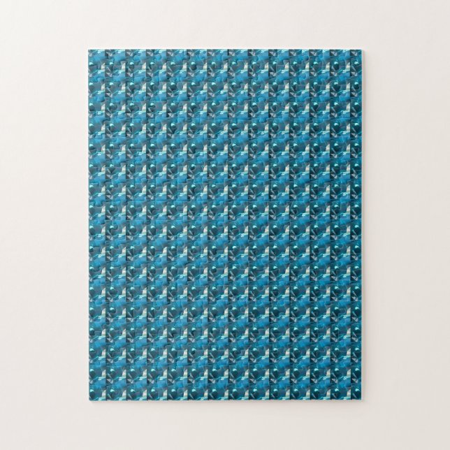 Puzzle Ciel bleu Topaz Cushion Gemstone (Vertical)