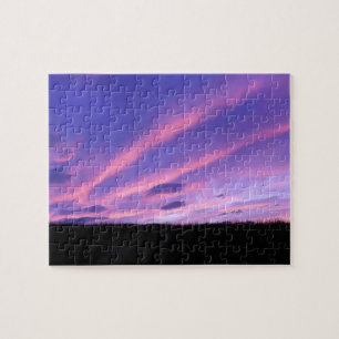 Puzzle Ciel de coucher de soleil violet magnifique Nuages