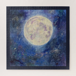 Puzzle Ciel de nuit de pleine lune lumineuse Maureen Gira
