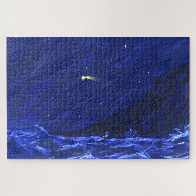 Puzzle Ciel de nuit Ocean Cliff Tirage Star Canvas (Horizontal)