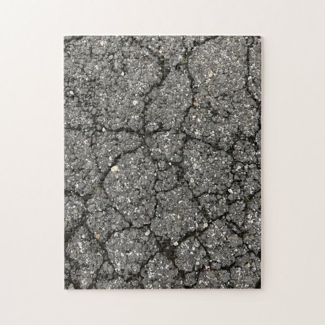 Puzzle Ciment de pavage de rue d'asphalte noir (Vertical)