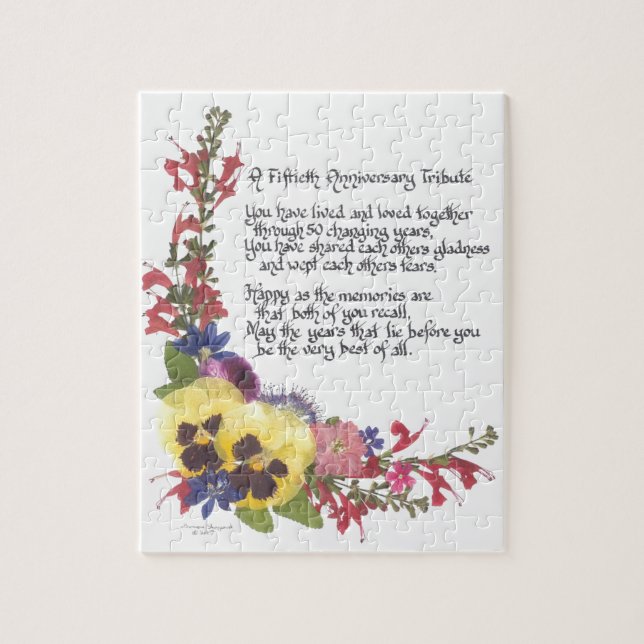 Puzzle cinquantième Hommage d'anniversaire (Vertical)