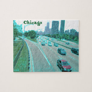 Puzzle Circulation à Chicago dans les huiles colorées