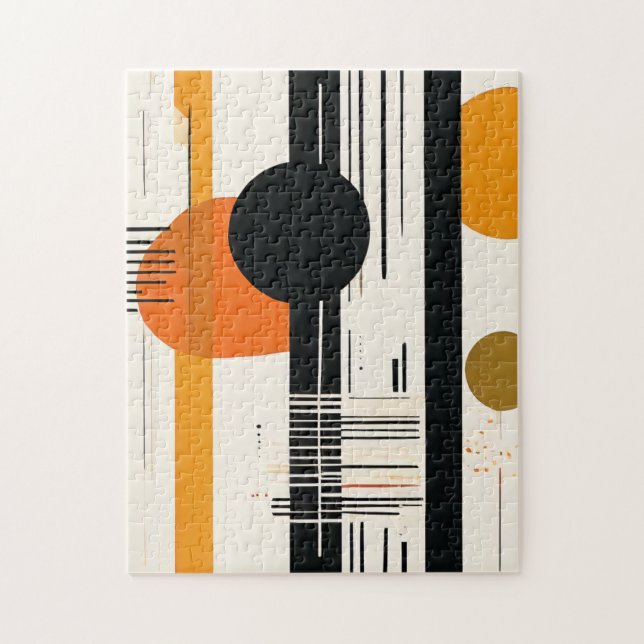 Puzzle círculos abstractos boho anaranjados (Vertical)