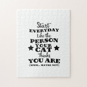Puzzle Citation amusante de chat pour animaux