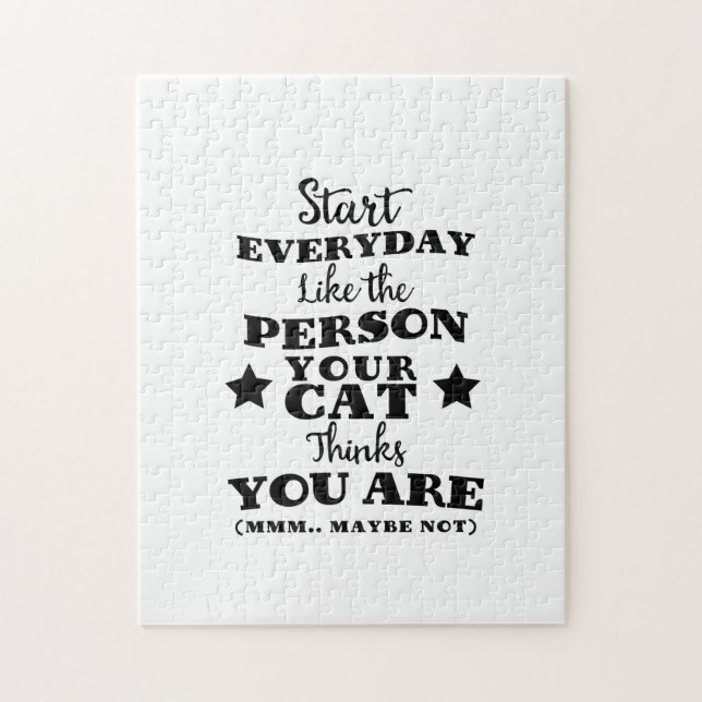 Puzzle Citation amusante de chat pour animaux (Vertical)