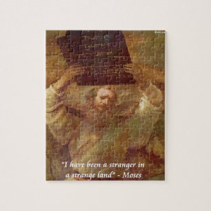 Puzzle Citation biblique et Moïse de Rembrandt