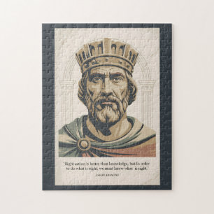Puzzle Citation de Charlemagne Francs Illustration Vintag