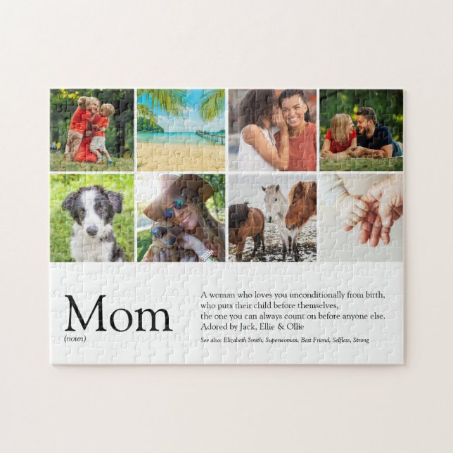 Puzzle Citation de définition de maman 6 Collage photo (Horizontal)