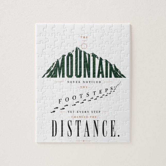 Puzzle Citation de distance de pas de montagne (Vertical)
