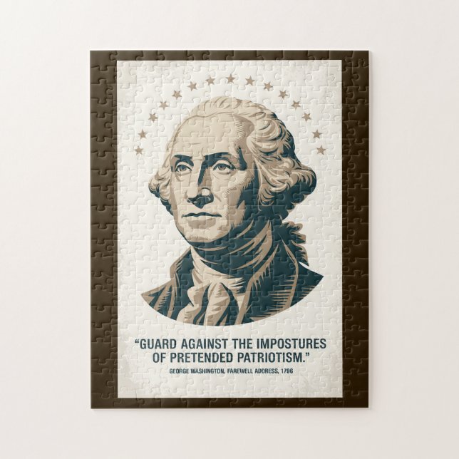 Puzzle Citation de George Washington Art du président amé (Vertical)