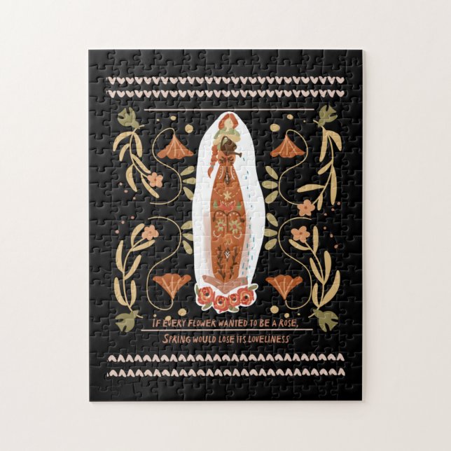 Puzzle Citation de jardinage Floral Folal Art (Vertical)