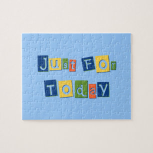 Puzzle Citation de slogan Just for Today en lettres bloc