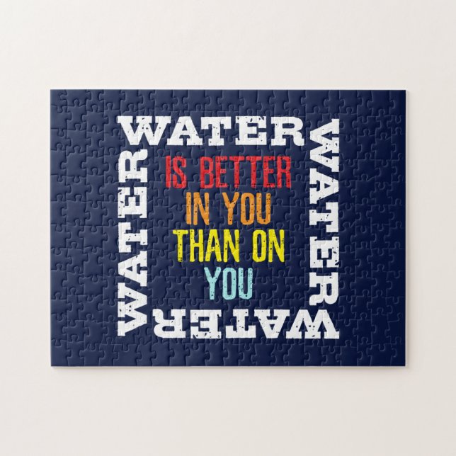 Puzzle Citation De Survie De Camping L'eau est meilleure  (Horizontal)