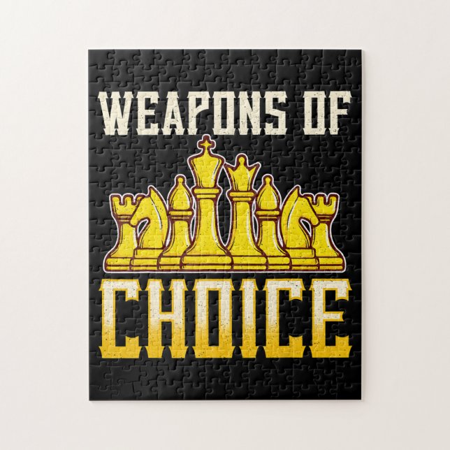 Puzzle Citation D'Échecs Armes De Choix Joueur D'Équipe D (Vertical)