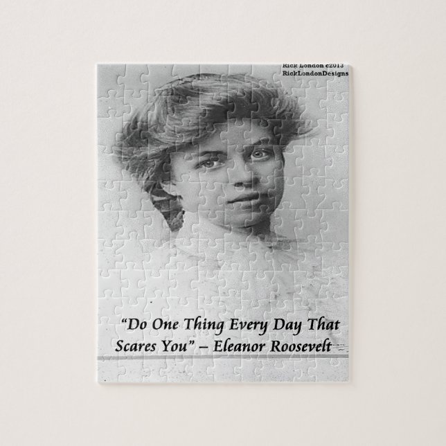 Puzzle Citation d'Eleanor Roosevelt "Faire quelque chose  (Vertical)