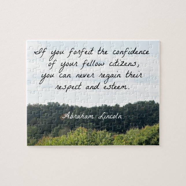 Puzzle Citation en temps opportun par Abraham Lincoln (Horizontal)