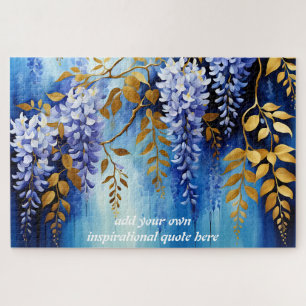 Puzzle Citation Inspirante de Glycine Bleue Personnalisée