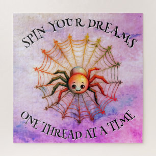 Puzzle Citation inspirante mignonne Spider Monogramme sur