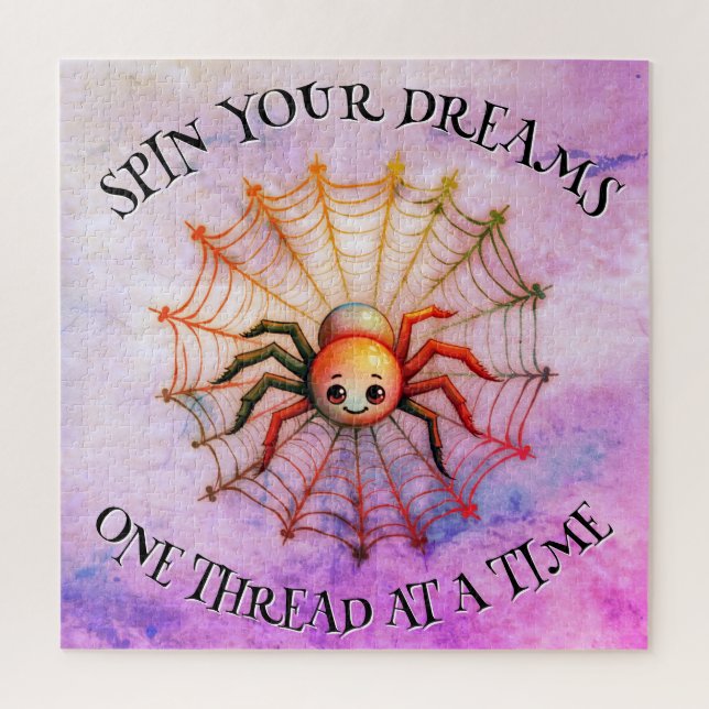 Puzzle Citation inspirante mignonne Spider Monogramme sur (Vertical)