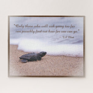 Puzzle Citation Inspirationnelle Baby Sea Turtle Sand Oce