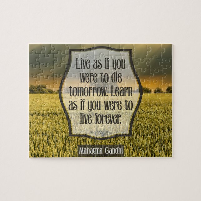 Puzzle Citation Inspirationnelle Mahatma Gandhi "En direc (Horizontal)