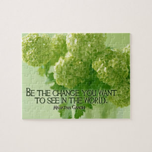 Puzzle Citation inspirée du Mahatma Gandhi "Soyez le chan